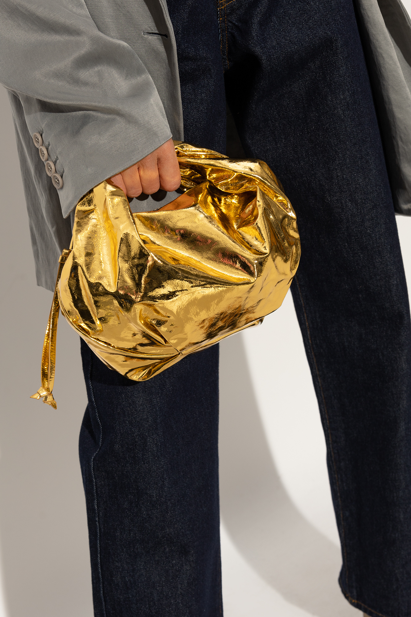 Gold Leather handbag Dries Van Noten - Vitkac Canada